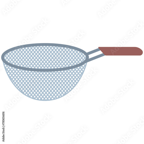 Kitchen sieve vector cartoon illustration isolated on a white background.