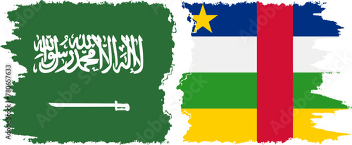 Central African Republic and Saudi Arabia grunge flags connection vecto Free Download Central African Republic and Saudi Arabia grunge flags connection vecto - GFXLoad