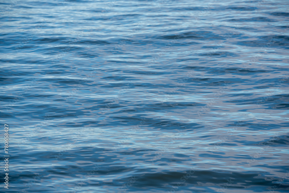 Naklejka premium texture of blue river water with small waves