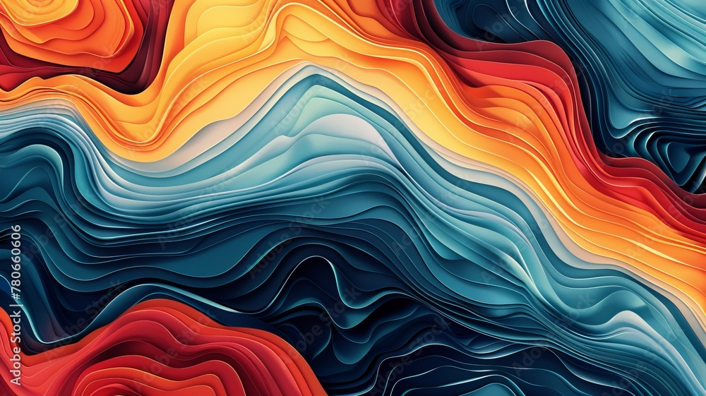 Thin, ceramic-like lines twist and turn in an orderly fashion, forming a complex, lively colored pattern in this abstract backdrop Thin, ceramic-like lines twist and turn in an orderly fashion, forming a complex, lively colored pattern in this abstract backdrop