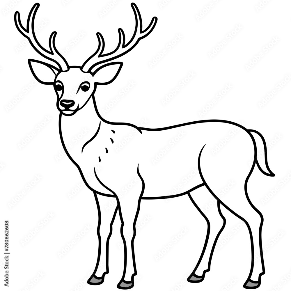 Deer vector illustration style.
Deer vector illustration style.