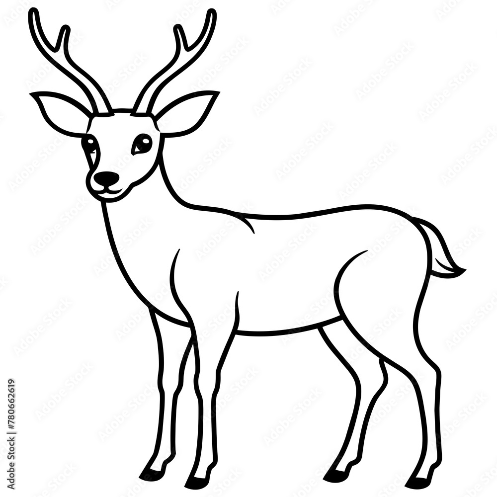 Obraz premium Deer vector illustration style. 