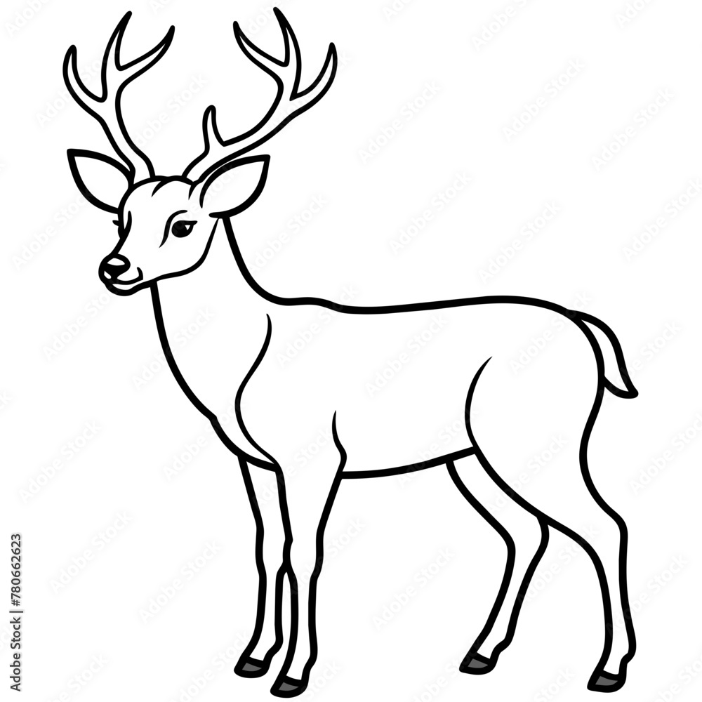 Deer vector illustration style.
Deer vector illustration style.