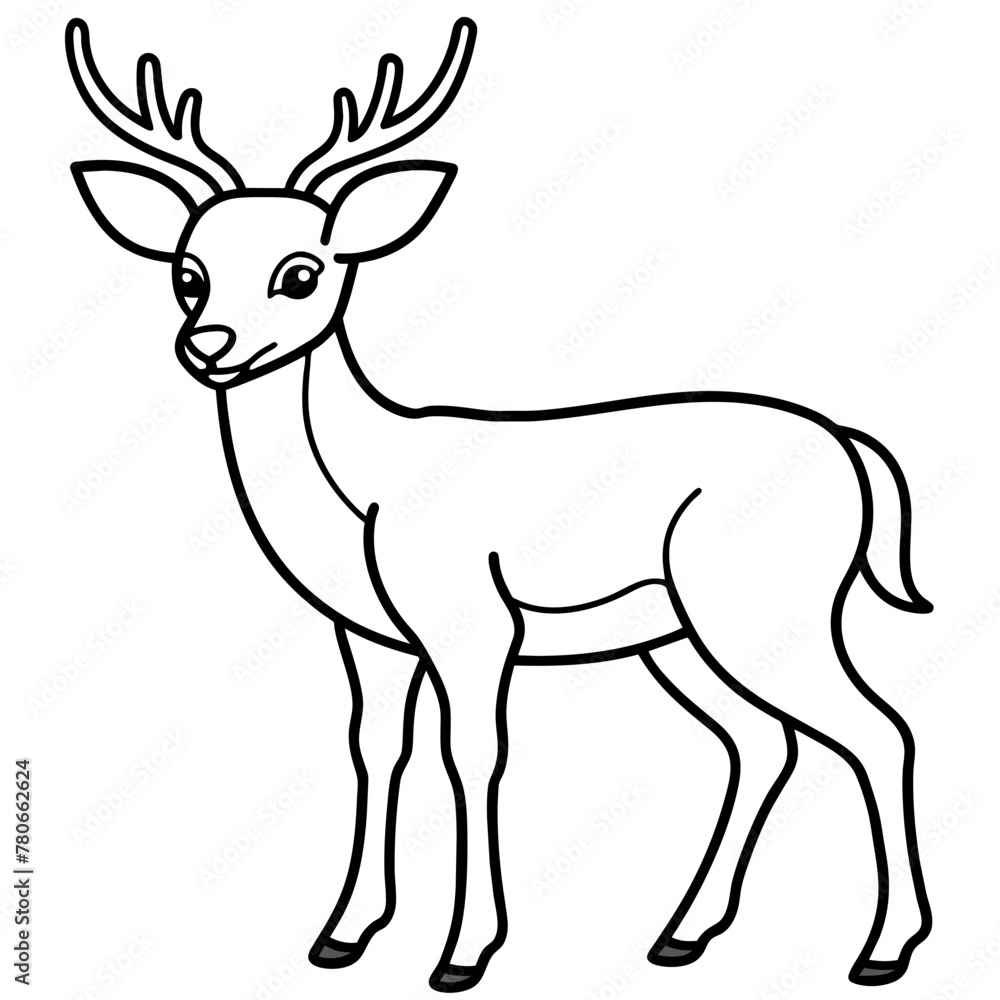 Deer vector illustration style.
Deer vector illustration style.