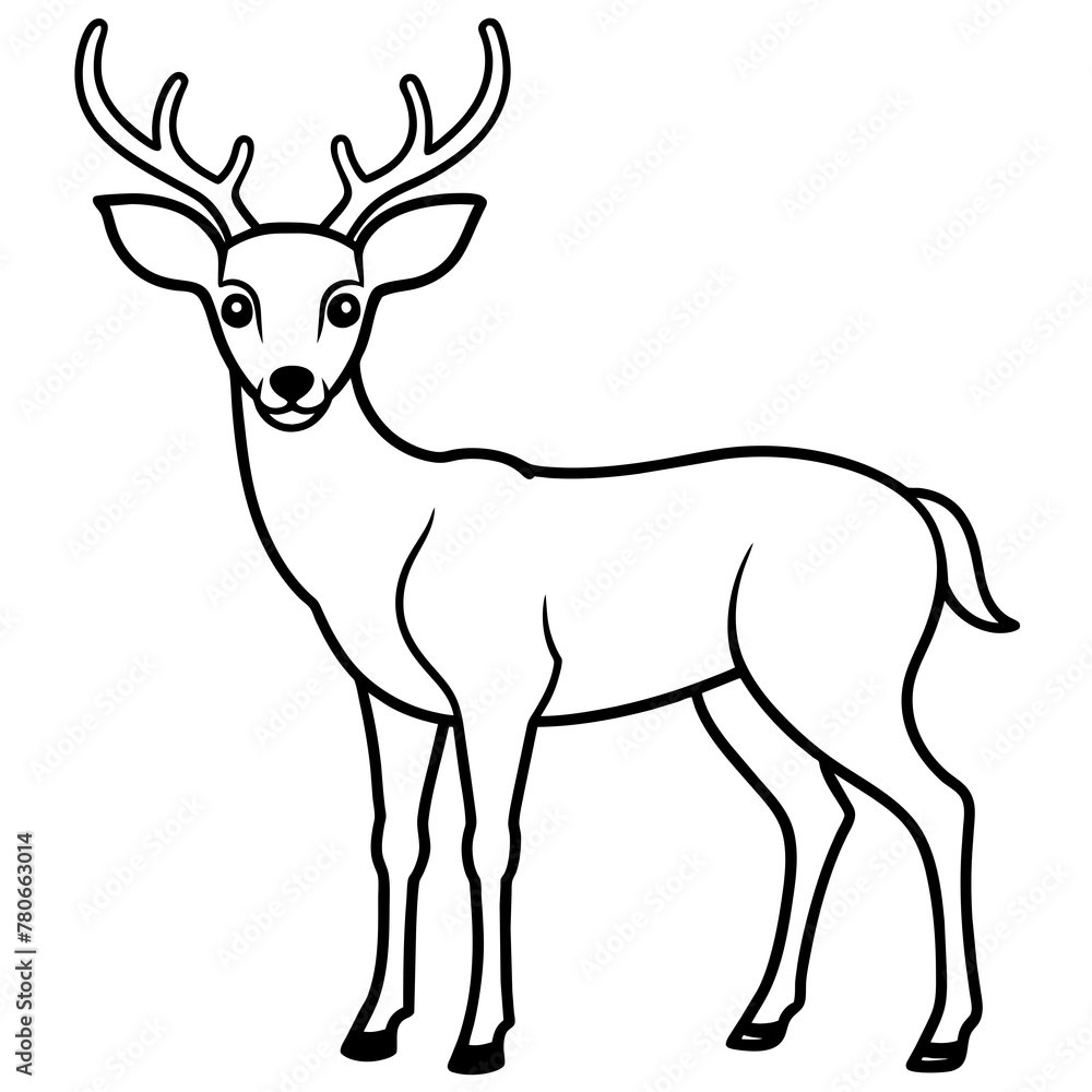 Deer vector illustration style.
Deer vector illustration style.