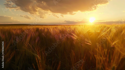 Golden Waves: Wheat Fields at Sunset