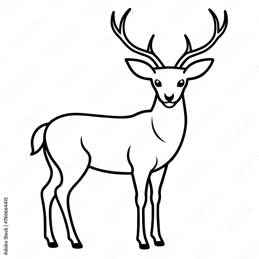 Deer vector illustration style.
Deer vector illustration style.