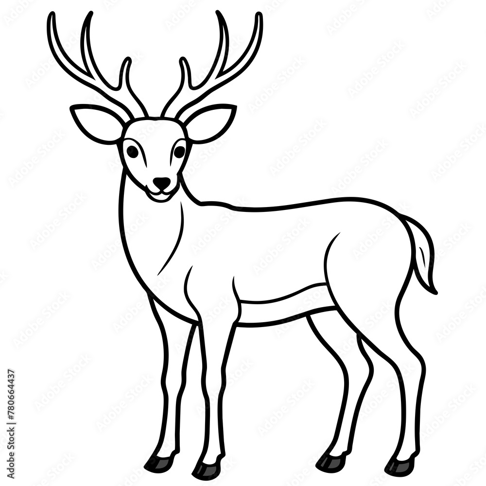 Obraz premium Deer vector illustration style.
