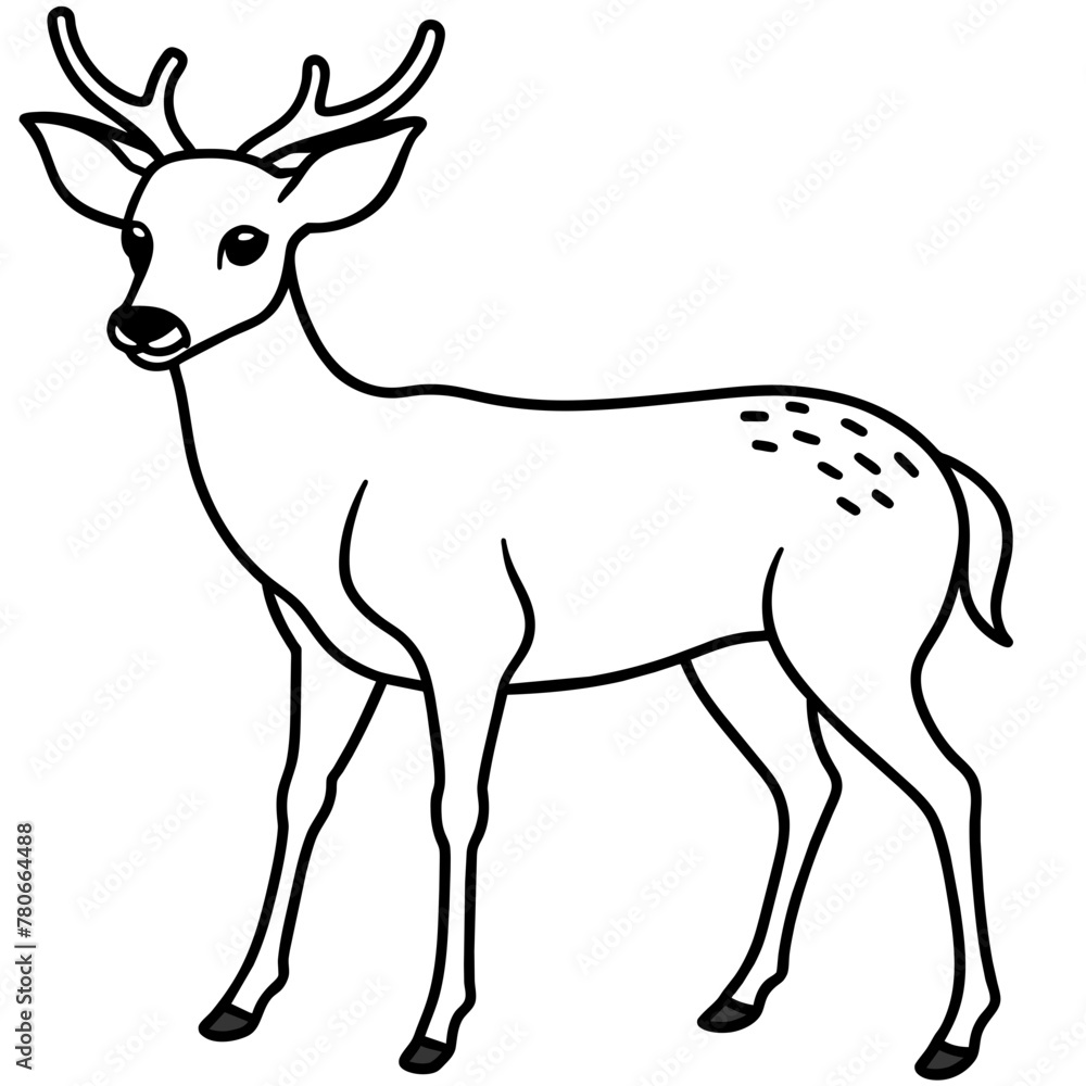 Deer vector illustration style.
Deer vector illustration style.