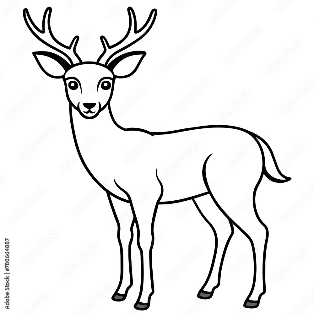Deer vector illustration style.
Deer vector illustration style.