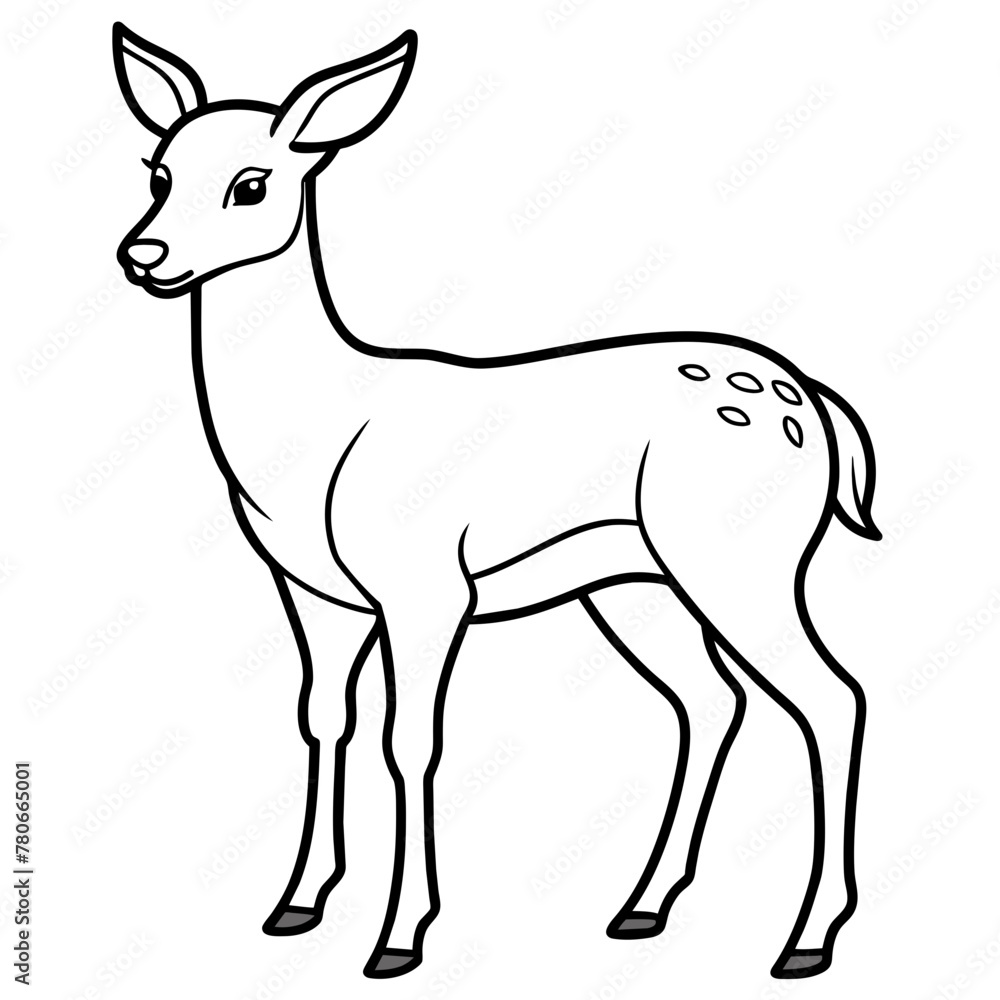 Obraz premium Deer vector illustration style. 