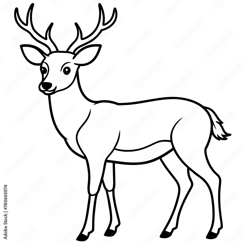 Deer vector illustration style.
Deer vector illustration style.