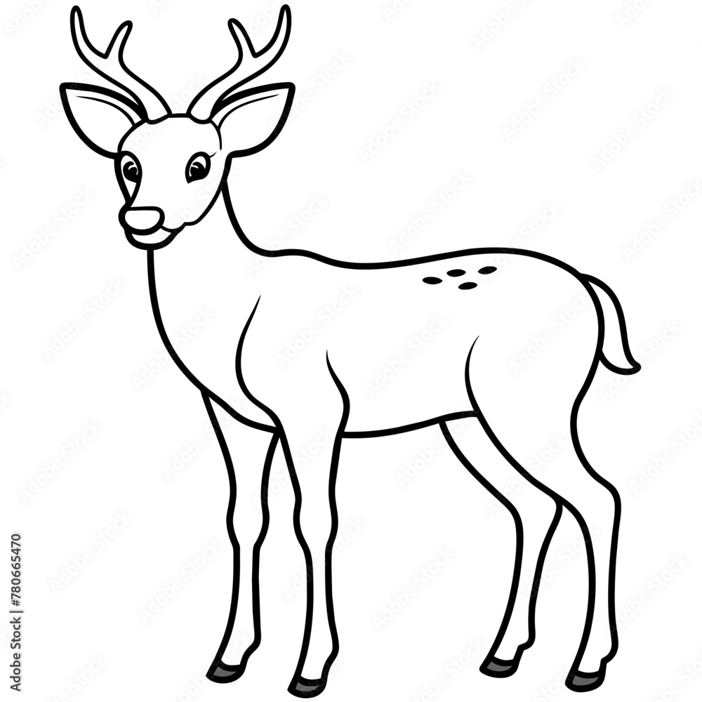 Obraz premium Deer vector illustration style.