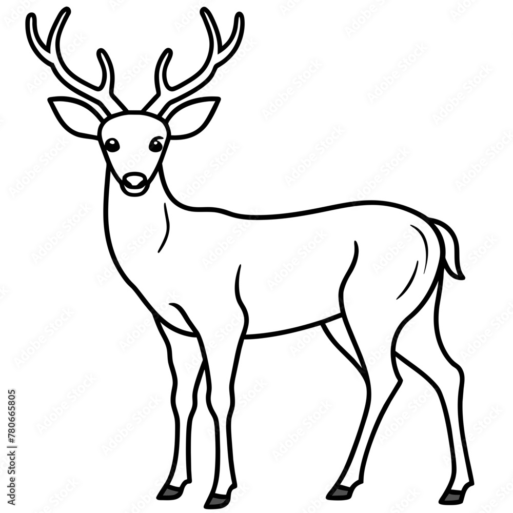 Deer vector illustration style.
Deer vector illustration style.