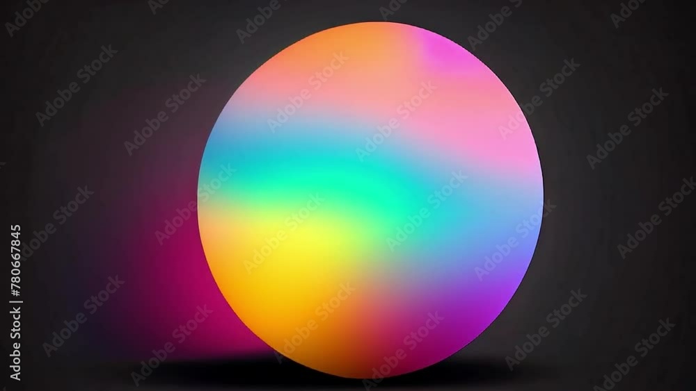 Gradient ball illustration in trendy color on black background Gradient ball illustration in trendy color on black background