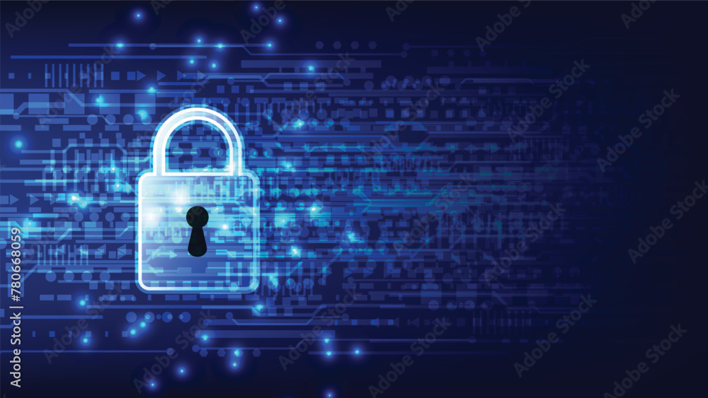 cyber security technology background. digital padlock with hi tech symbol cyber security technology background. digital padlock with hi tech symbol