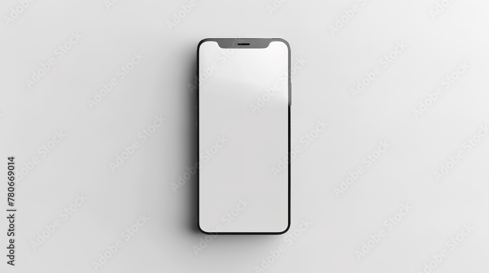 Smartphone with a blank screen on a white background. Smartphone mockup closeup isolated on white background. Smartphone with a blank screen on a white background. Smartphone mockup closeup isolated on white background.