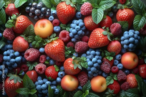 A stunning assortment of fresh berries showcasing vibrant colors and a variety of textures