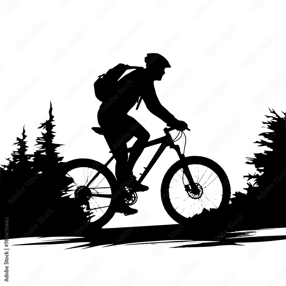 Fototapeta premium Bicycle SVG, Bike SVG, Bicycle Cut File, Bike Cut File, Bicycle Vector, Bike Vector, Bicycle Clipart, Bike Clipart, Cricut, Png, Silhouette, Mountain Bike Svg bundle, svg files for cricut, digital dow
