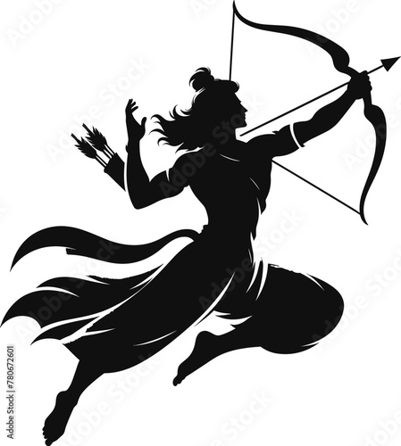 Adobe Illustrator Artwork Vector illustration of shri Ram for happy ram Navami celebration Ram Navami, Jai Shree ram Hindi calligraphy with lord rama illustration and bow arrow
