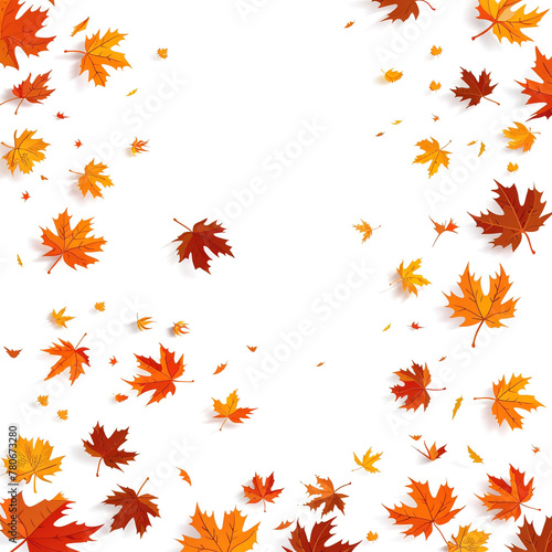 Autumn background illustration. Fall backdrop. Colors of Autumn leaves. Cartoon and painting. Countryside. Forest and fields in fall. Great as background illustration for your website or art 