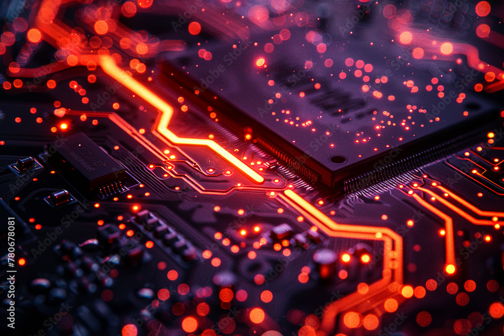 Modern processor computer on Motherboard background. Futuristic circuit board background Modern processor computer on Motherboard background. Futuristic circuit board background