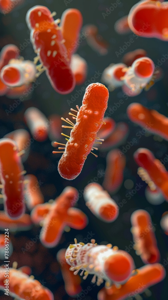 Naklejka premium Lactobacillus , 3D render