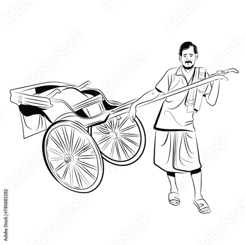 Indian Kolkata rickshaw