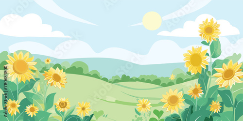 Poster, Cover, and Card Set Featuring Sunny Beach, Village, and Sea View in Europe - Flat Design Illustrations for Vacation Travel and Holiday Relaxation. Summer nature landscape