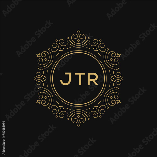 JTR  logo design template vector. JTR Business abstract connection vector logo. JTR icon circle logotype. 