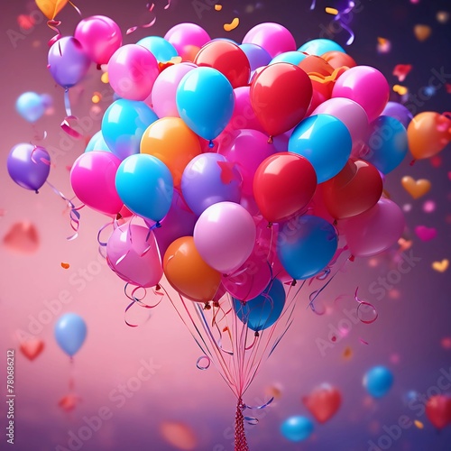 colorful balloons background