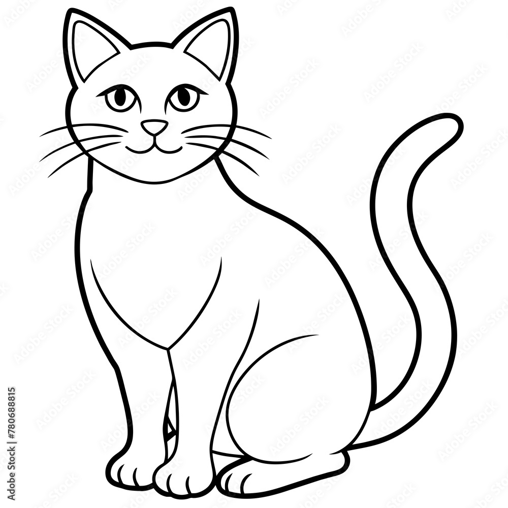 Obraz premiumCute cat icon vector illustration. 