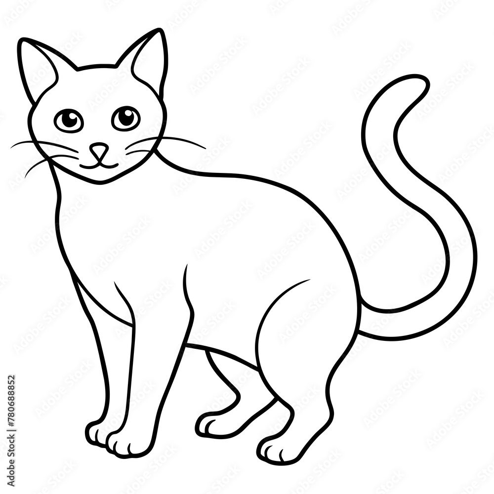 Cute cat icon vector illustration.
Cute cat icon vector illustration.