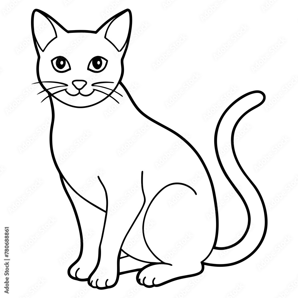 Obraz premiumCute cat icon vector illustration. 