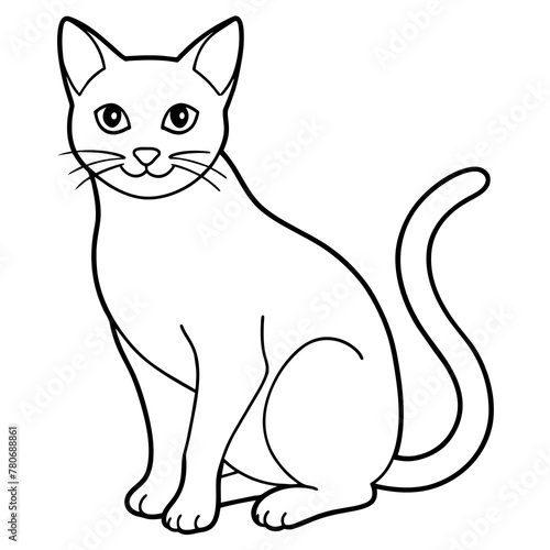 


     Cute cat icon vector illustration.
