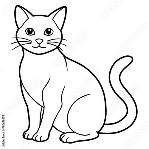 


     Cute cat icon vector illustration.
