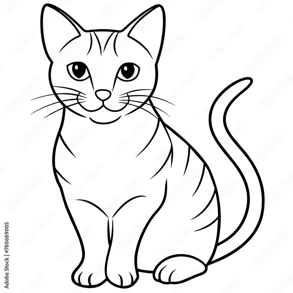 Obraz premiumCute cat icon vector illustration. 