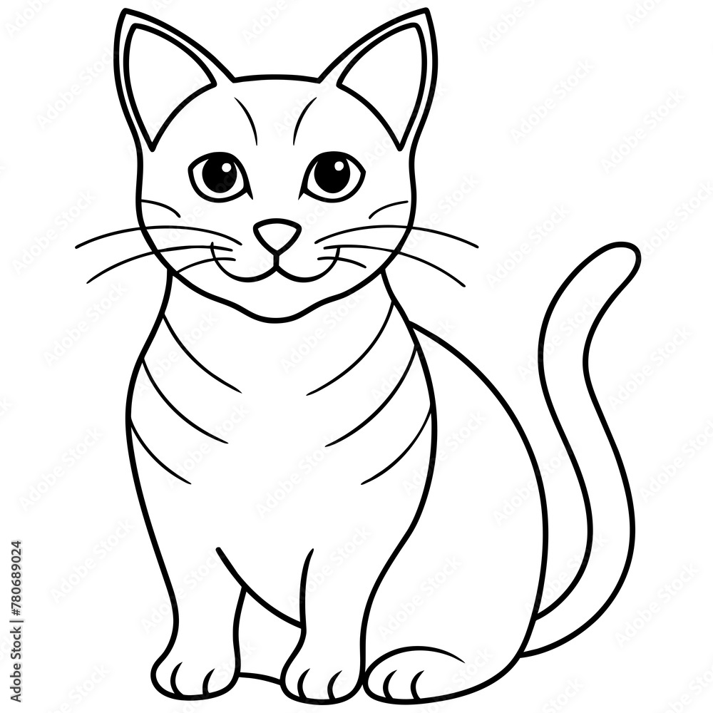 Cute cat icon vector illustration.
Cute cat icon vector illustration.