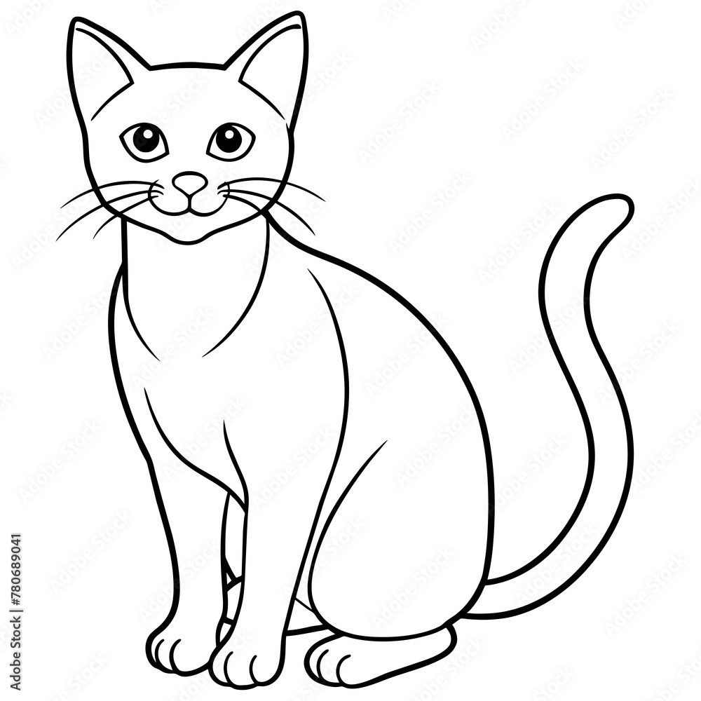 Obraz premiumCute cat icon vector illustration. 