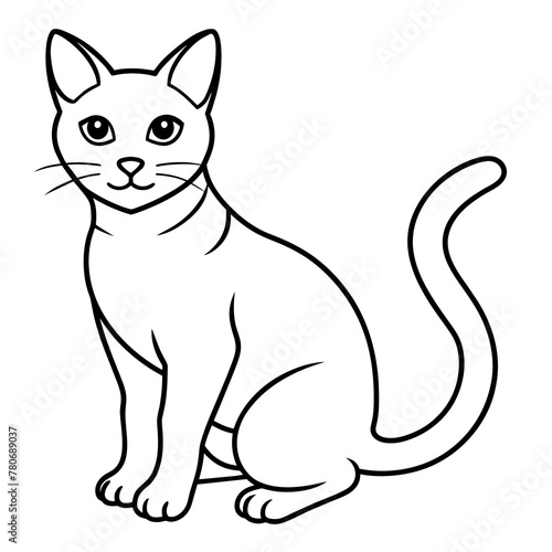 


     Cute cat icon vector illustration.
