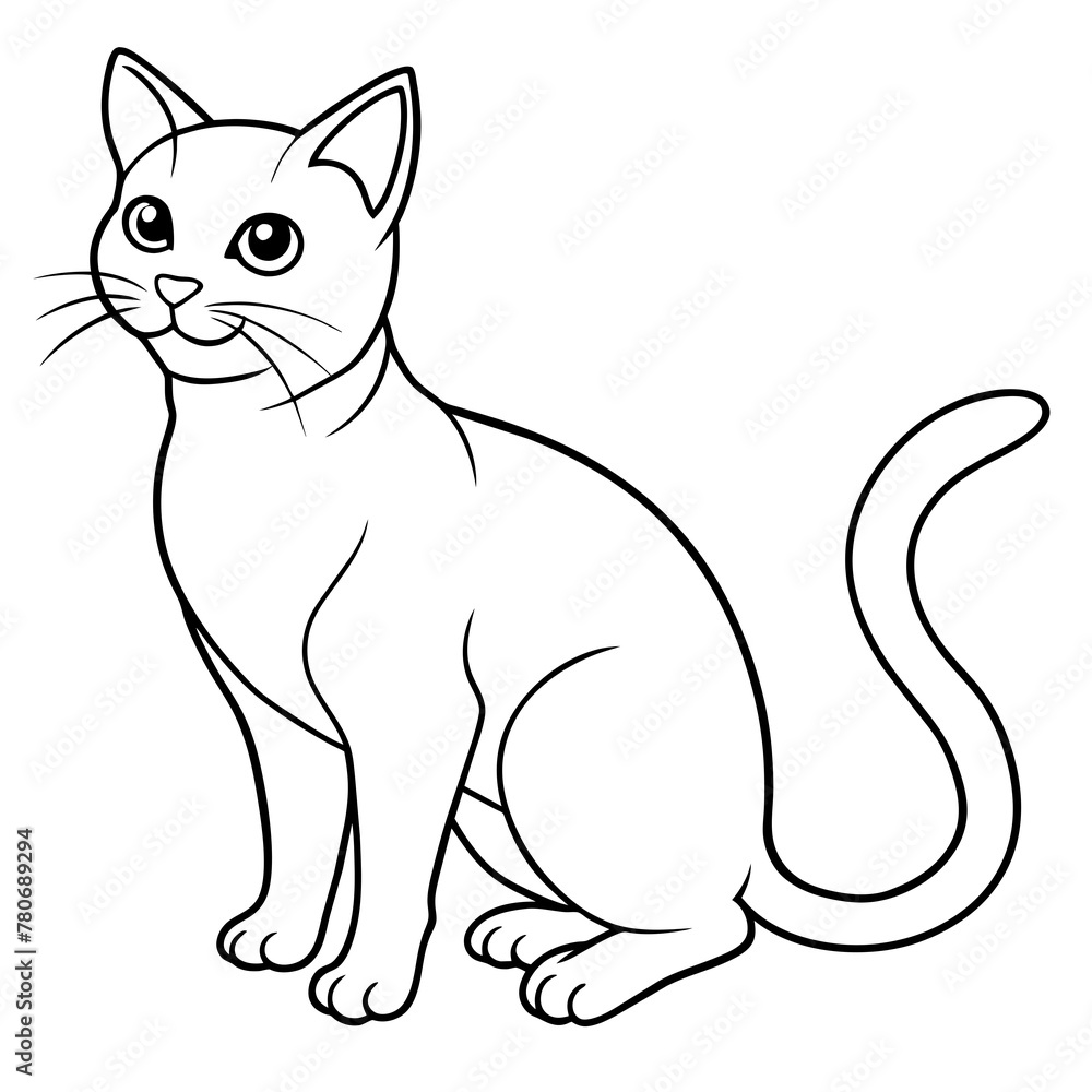 Obraz premiumCute cat icon vector illustration.