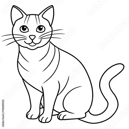 


     Cute cat icon vector illustration.
