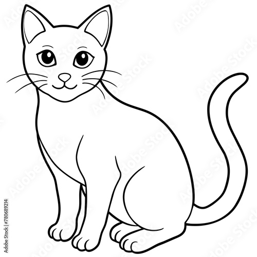 


     Cute cat icon vector illustration.
