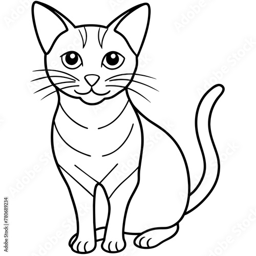 


     Cute cat icon vector illustration.
