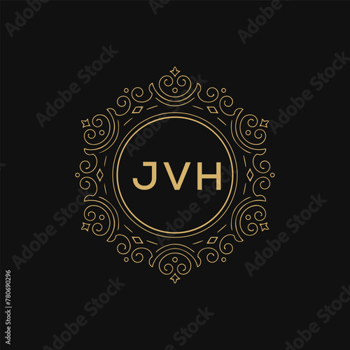 JVH  logo design template vector. JVH Business abstract connection vector logo. JVH icon circle logotype.
 photo