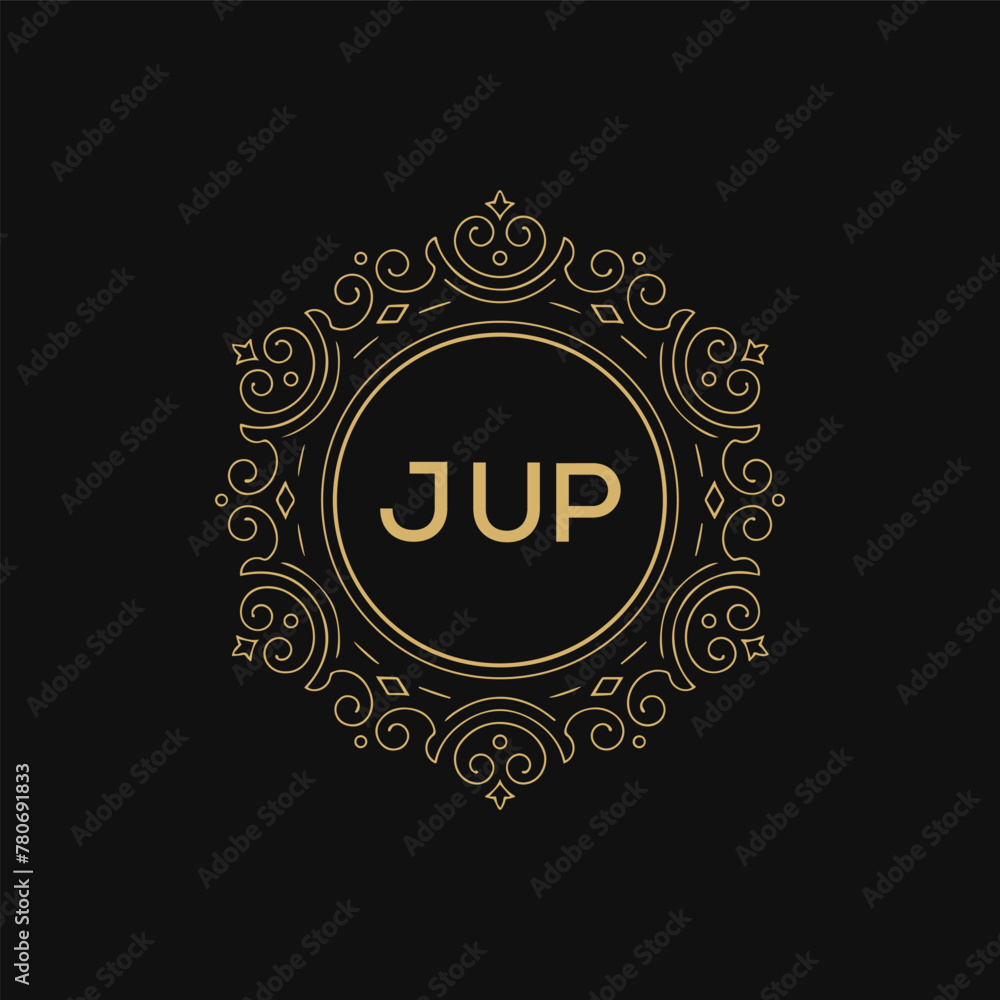 JUP  logo design template vector. JUP Business abstract connection vector logo. JUP icon circle logotype.
