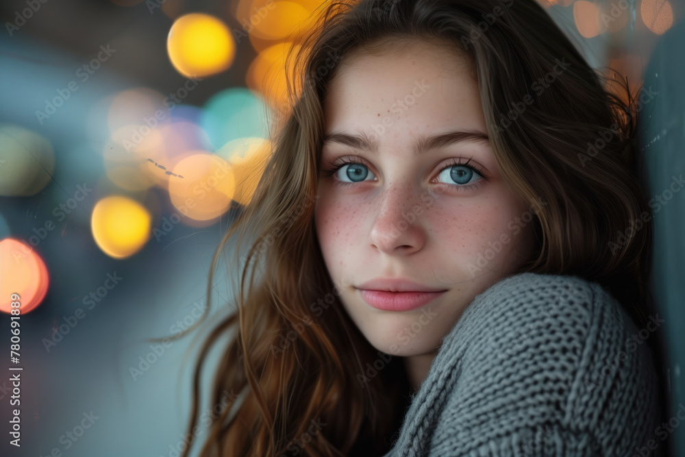 Photo of a Beautiful Cute Teenage Girl, Generative AI Photo of a Beautiful Cute Teenage Girl, Generative AI