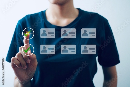 Hierarchical structure of employees in a business Work processes and employee information mind map.