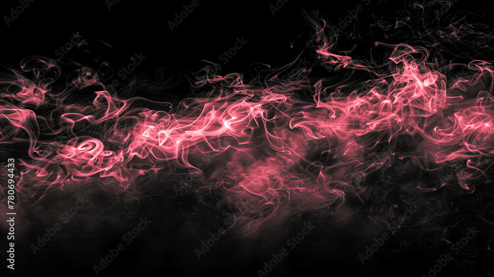 Red smoke floating on a black background, creating interesting patterns, a mysterious pattern Red smoke floating on a black background, creating interesting patterns, a mysterious pattern