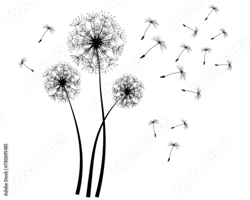 Dandelions svg Digital Vector Files SVG DXF Printable Download Wall Decal Cutting Engraving Screen Printing Scatter Kindness Vector Flower